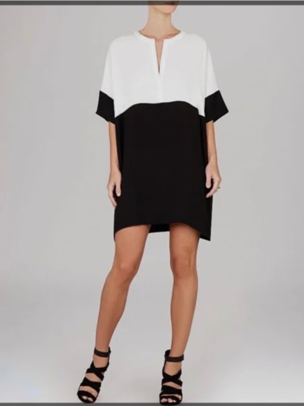 BCBGMAXAZRIA “Inessa” Colorblock Blouse – XS/S
